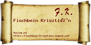 Fischbein Krisztián névjegykártya